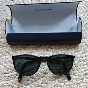 Warby Parker Haskell Tortoiseshell Sunglasses With Case